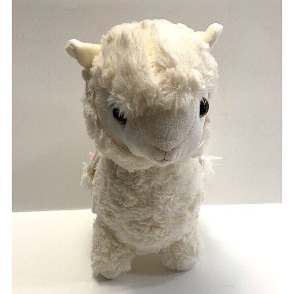 Kellytoy White Alpaca Llama Plush Stuffed Animal  Blanket Saddle Fringed READ - Picture 3 of 14